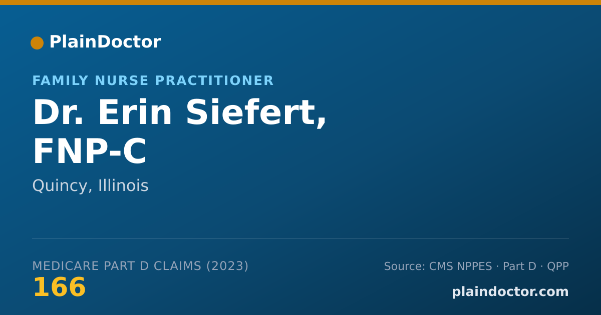 Shareable card for Erin Siefert, FNP-C - Family Nurse Practitioner, Quincy, IL