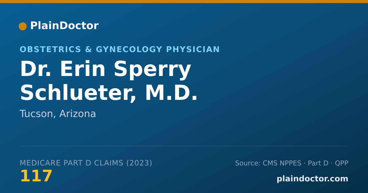 Shareable card for Erin Sperry Schlueter, M.D. - Obstetrics & Gynecology Physician, Tucson, AZ
