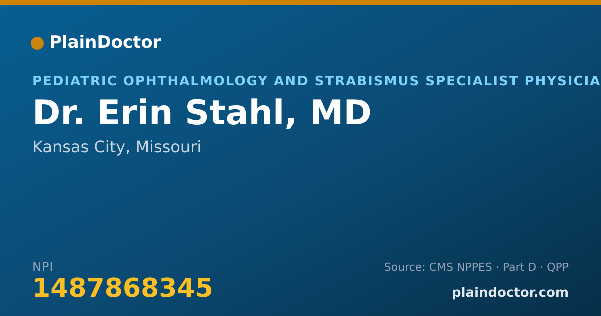 Shareable card for Erin Stahl, MD - Pediatric Ophthalmology and Strabismus Specialist Physician, Kansas City, MO