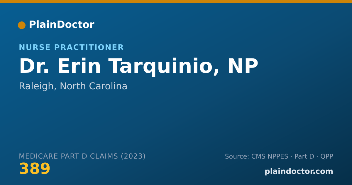 Shareable card for Erin Tarquinio, NP - Nurse Practitioner, Raleigh, NC