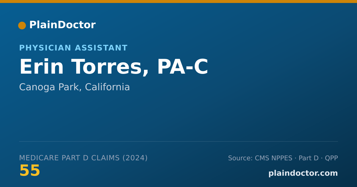 Shareable card for Erin Torres, PA-C - Physician Assistant, Canoga Park, CA