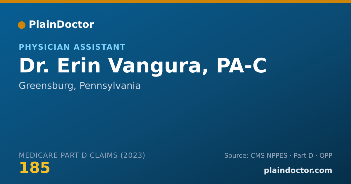 Shareable card for Erin Vangura, PA-C - Physician Assistant, Greensburg, PA
