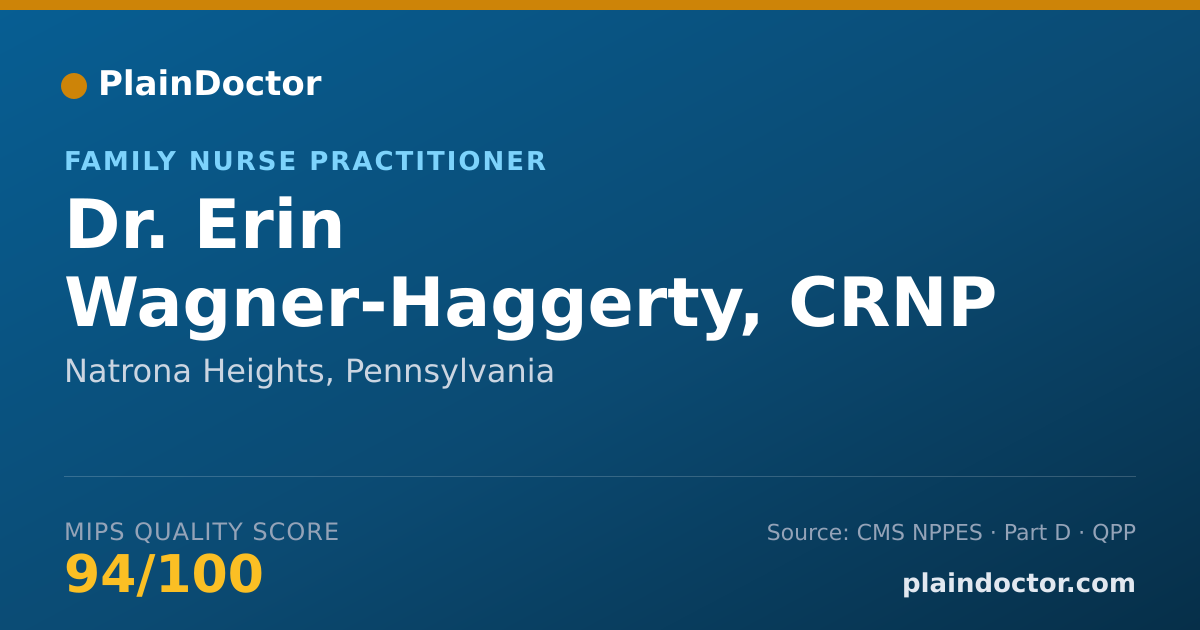 Shareable card for Erin Wagner-Haggerty, CRNP - Family Nurse Practitioner, Natrona Heights, PA