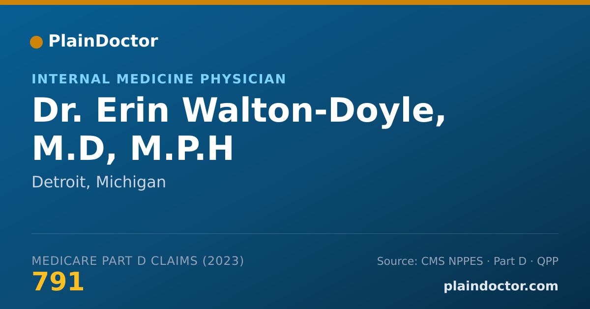 Shareable card for Erin Walton-Doyle, M.D, M.P.H - Internal Medicine Physician, Detroit, MI