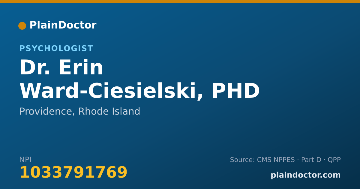 Shareable card for Erin Ward-Ciesielski, PHD - Psychologist, Providence, RI