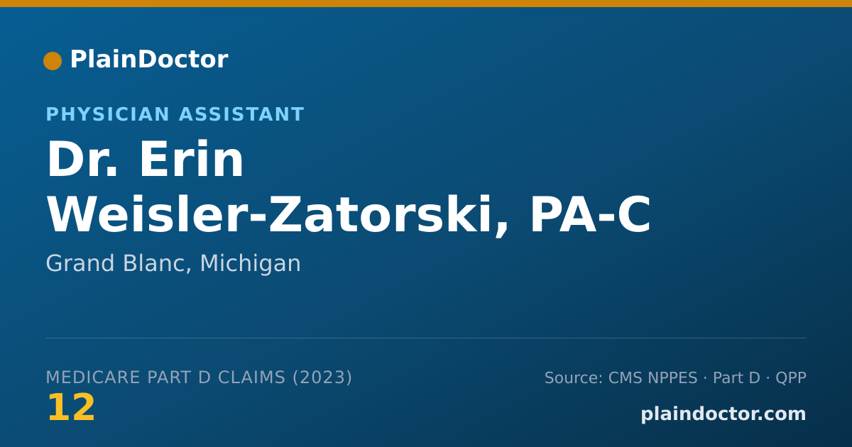 Shareable card for Erin Weisler-Zatorski, PA-C - Physician Assistant, Grand Blanc, MI