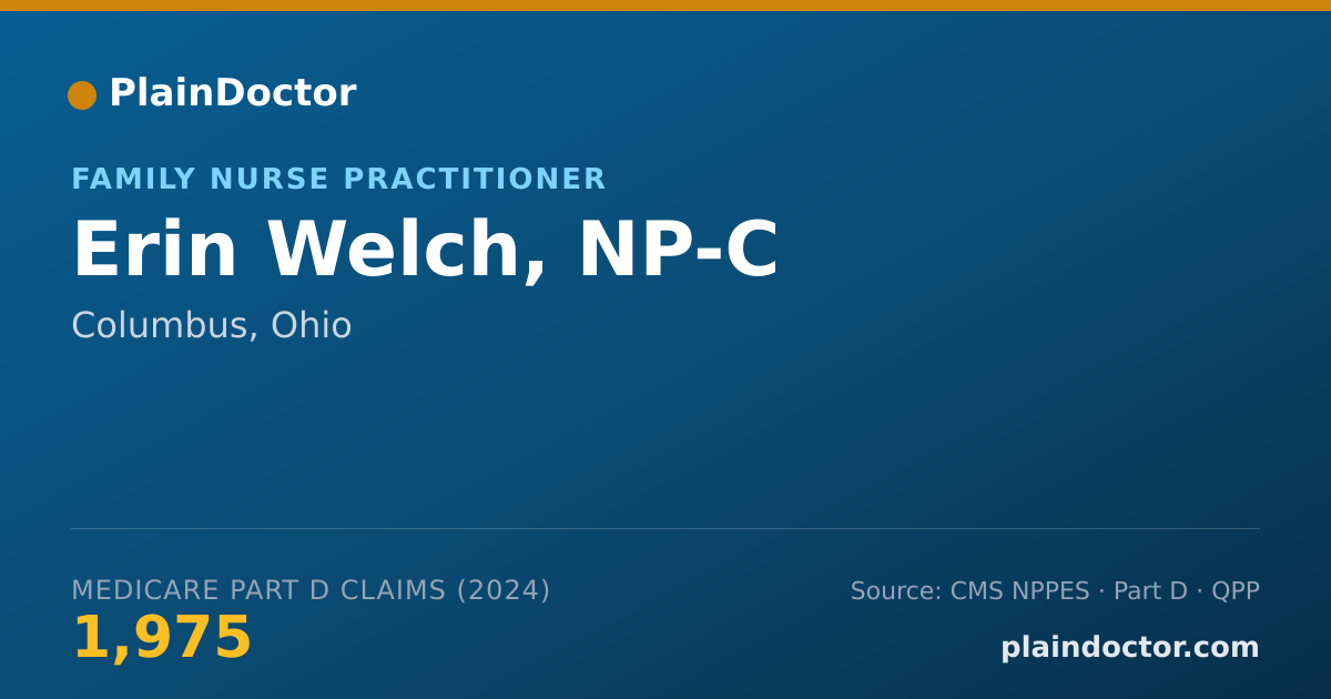 Shareable card for Erin Welch, NP-C - Family Nurse Practitioner, Columbus, OH