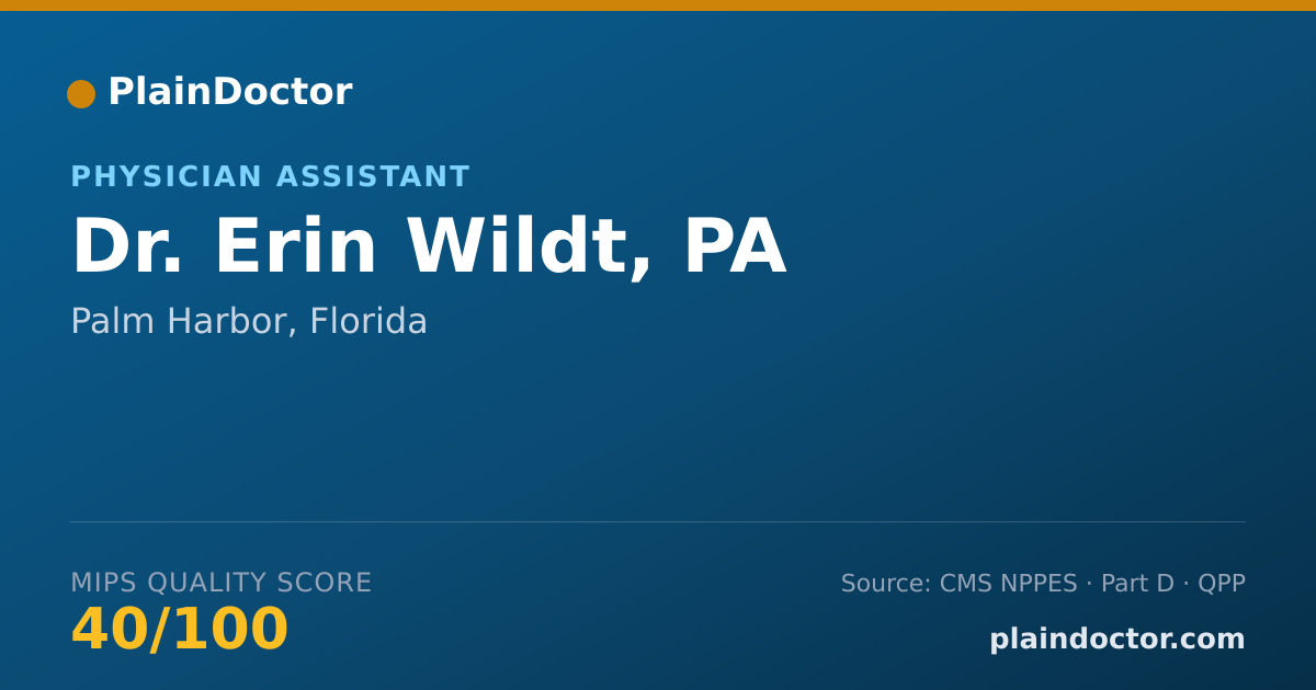 Shareable card for Erin Wildt, PA - Physician Assistant, Palm Harbor, FL