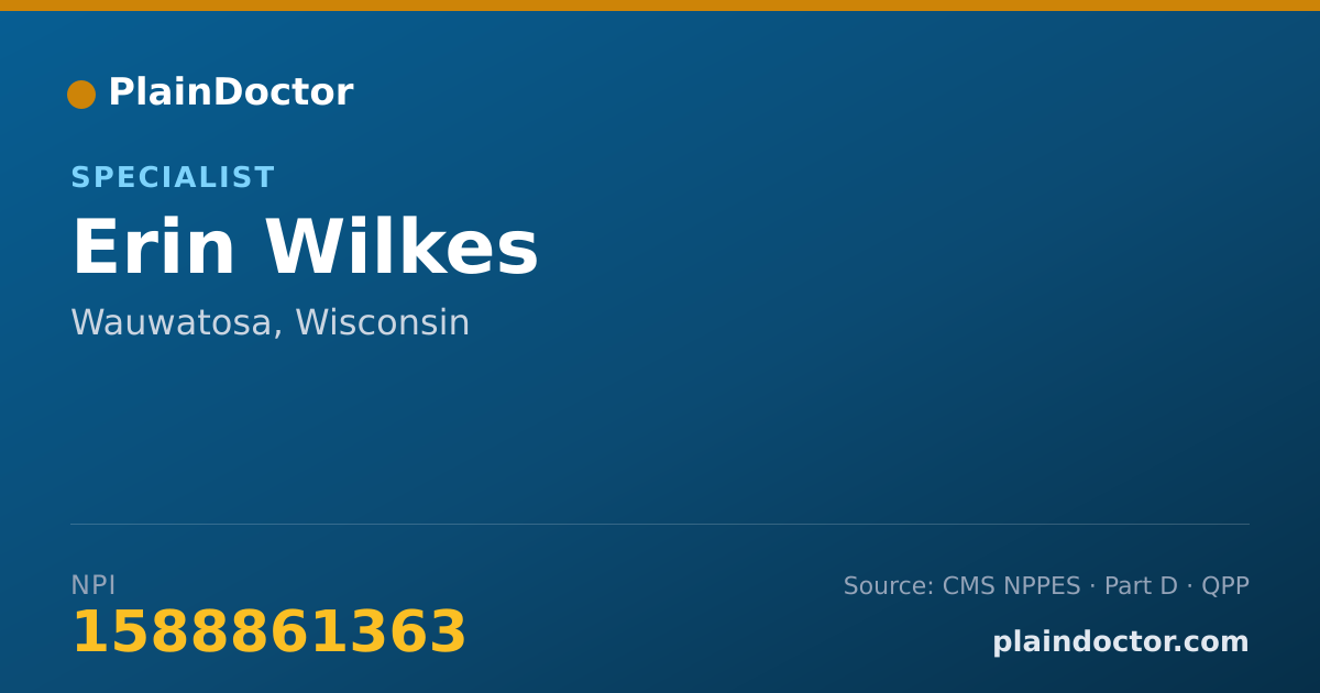 Shareable card for Erin Wilkes - Specialist, Wauwatosa, WI