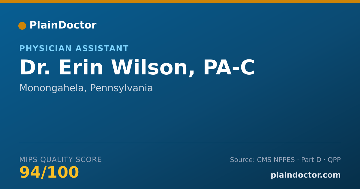 Shareable card for Erin Wilson, PA-C - Physician Assistant, Monongahela, PA