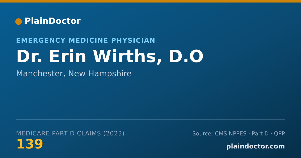 Shareable card for Erin Wirths, D.O - Emergency Medicine Physician, Manchester, NH
