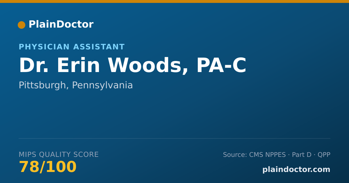Shareable card for Erin Woods, PA-C - Physician Assistant, Pittsburgh, PA