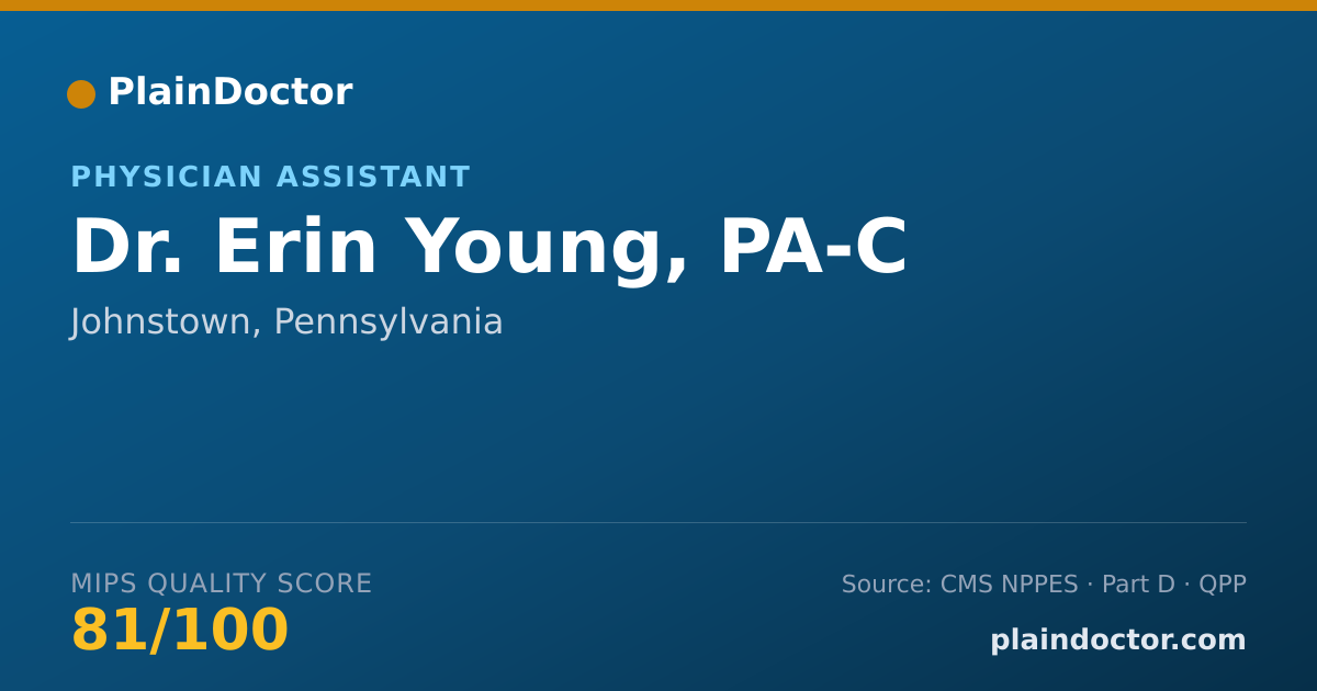 Shareable card for Erin Young, PA-C - Physician Assistant, Johnstown, PA