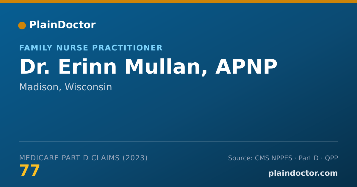 Shareable card for Erinn Mullan, APNP - Family Nurse Practitioner, Madison, WI