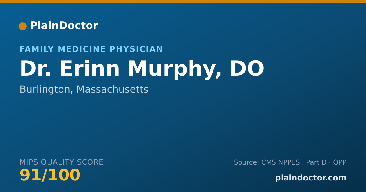 Shareable card for Erinn Murphy, DO - Family Medicine Physician, Burlington, MA
