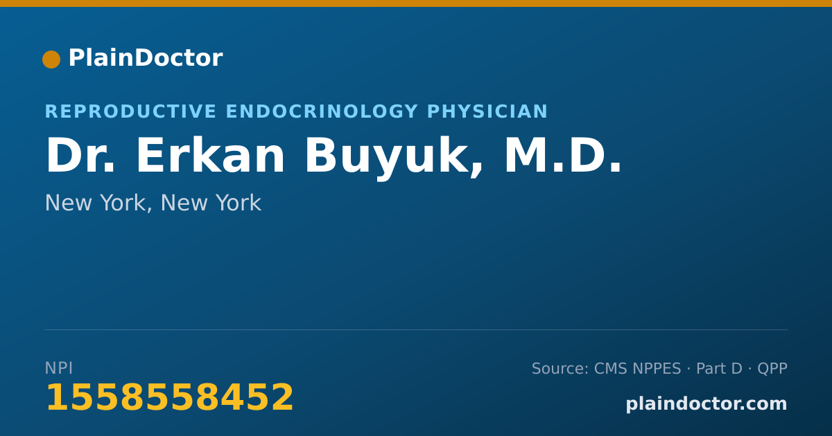 Shareable card for Erkan Buyuk, M.D. - Reproductive Endocrinology Physician, New York, NY