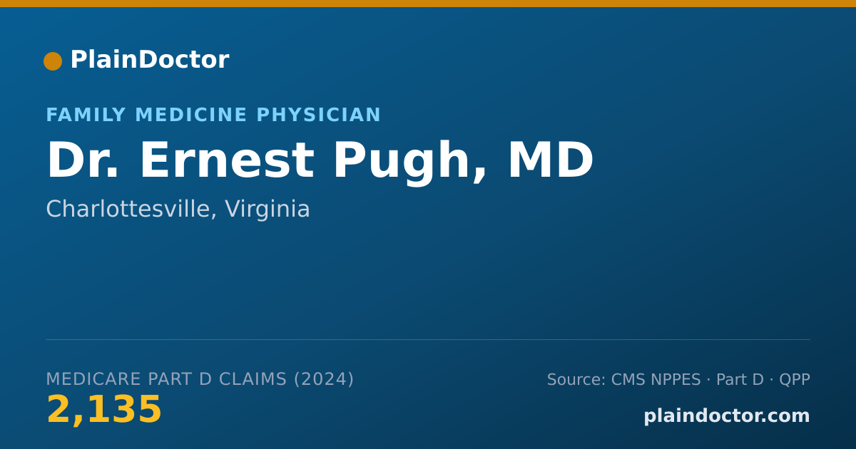 Shareable card for Ernest Pugh, MD - Family Medicine Physician, Charlottesville, VA