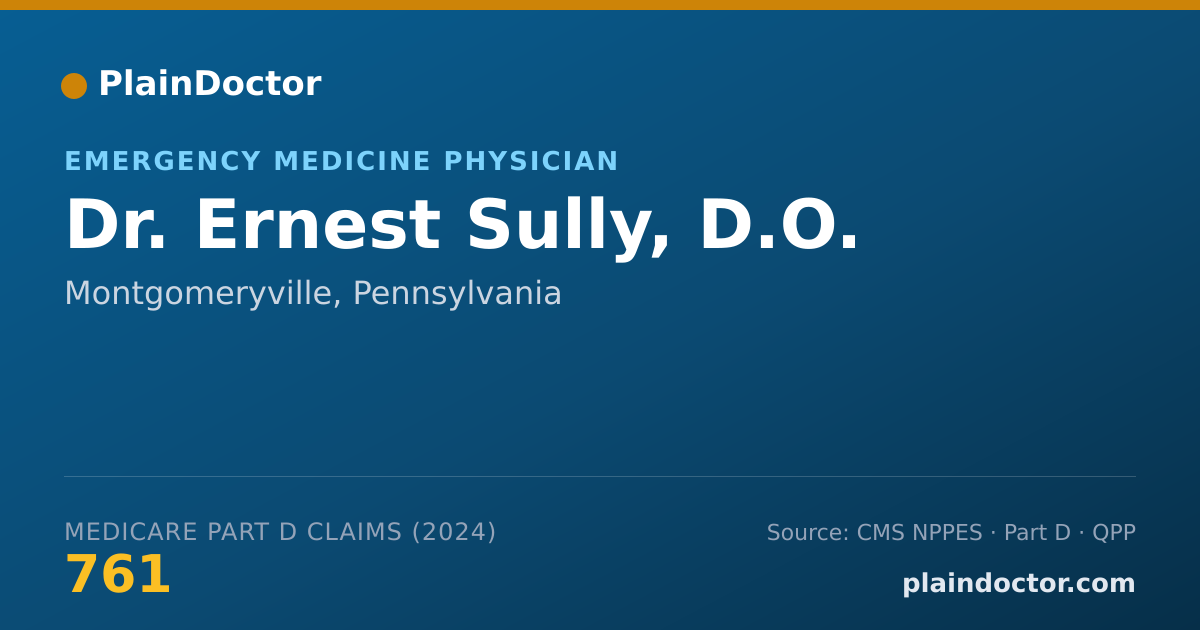 Shareable card for Ernest Sully, D.O. - Emergency Medicine Physician, Montgomeryville, PA
