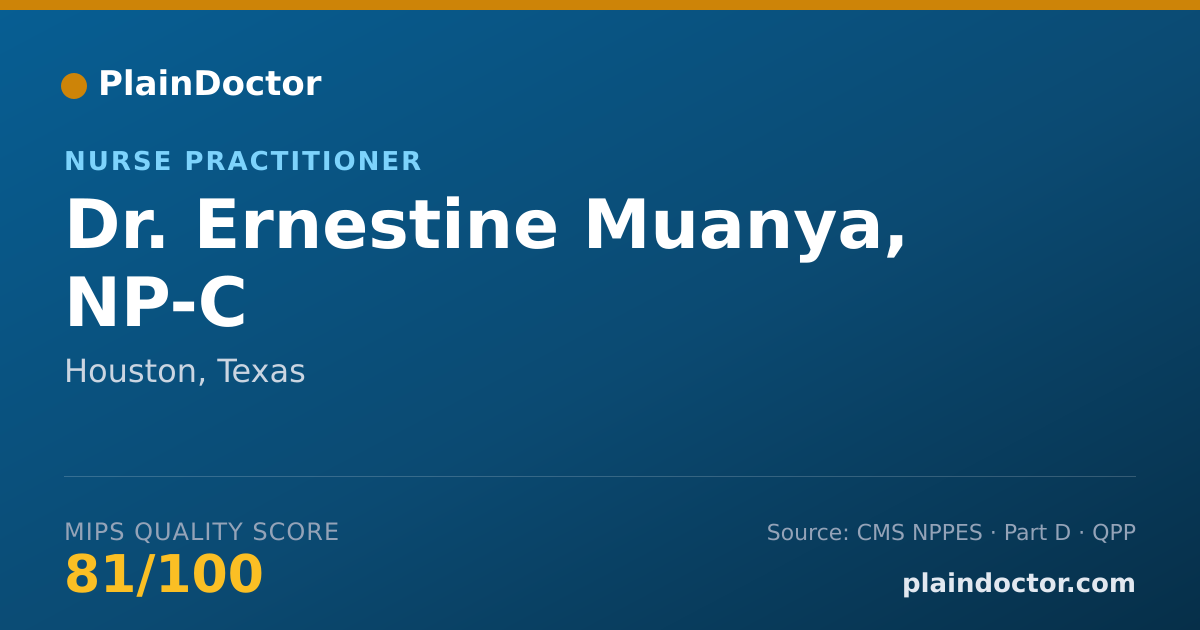 Shareable card for Ernestine Muanya, NP-C - Nurse Practitioner, Houston, TX