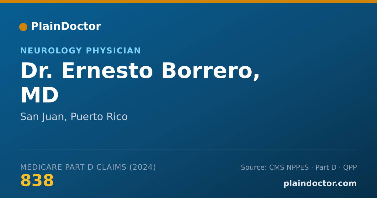Shareable card for Ernesto Borrero, MD - Neurology Physician, San Juan, PR