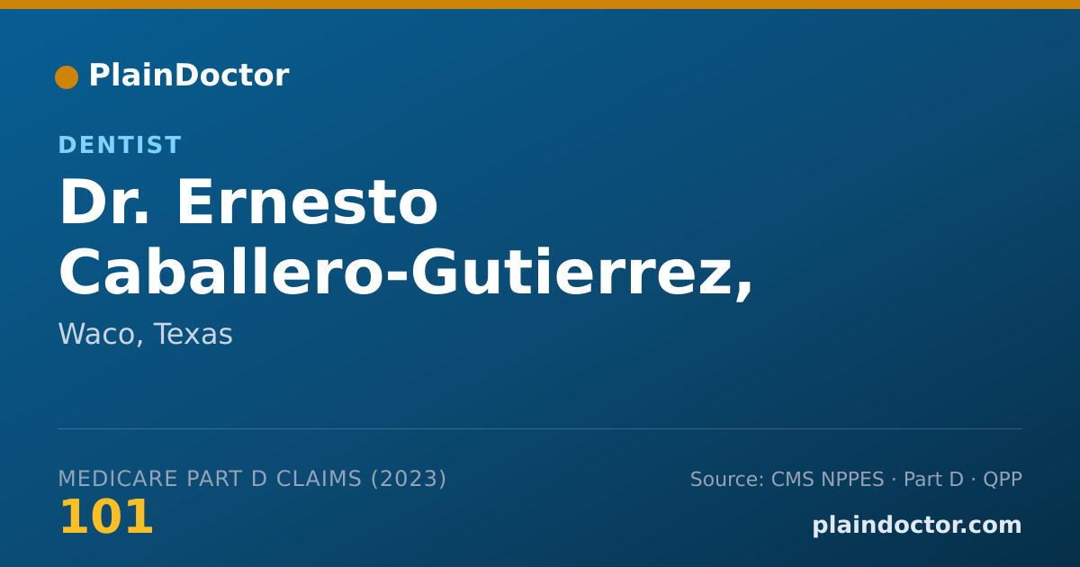 Shareable card for Ernesto Caballero-Gutierrez, DDS - Dentist, Waco, TX