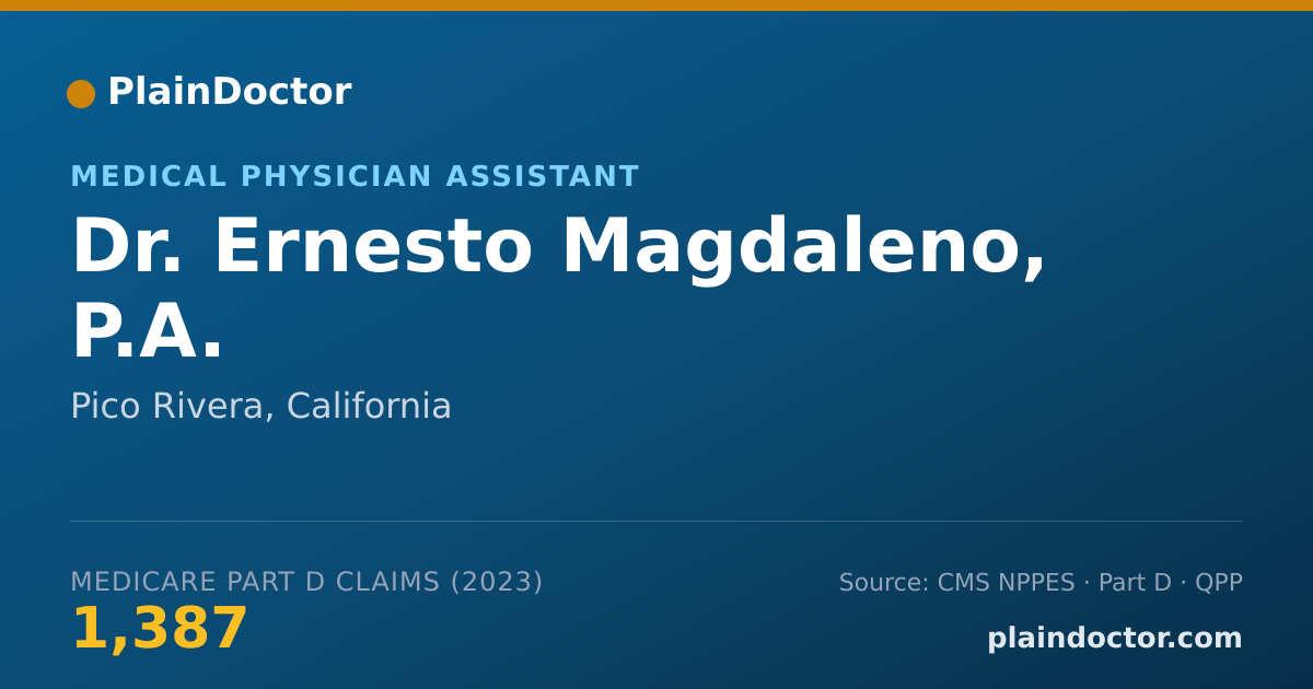 Shareable card for Ernesto Magdaleno, P.A. - Medical Physician Assistant, Pico Rivera, CA