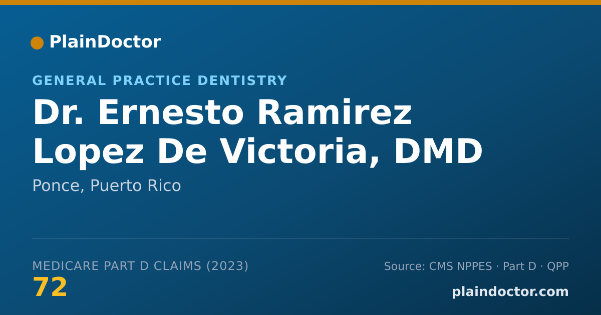 Shareable card for Ernesto Ramirez Lopez De Victoria, DMD - General Practice Dentistry, Ponce, PR