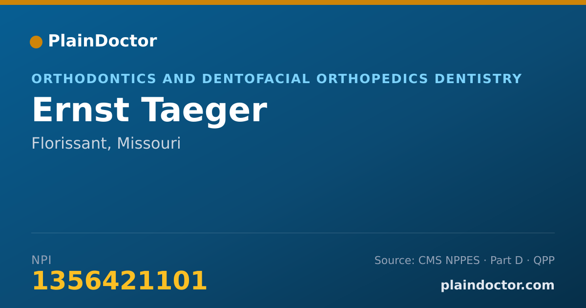 Shareable card for Ernst Taeger - Orthodontics and Dentofacial Orthopedics Dentistry, Florissant, MO