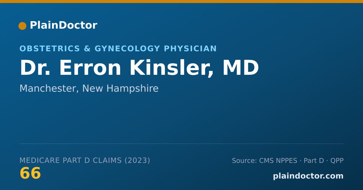 Shareable card for Erron Kinsler, MD - Obstetrics & Gynecology Physician, Manchester, NH