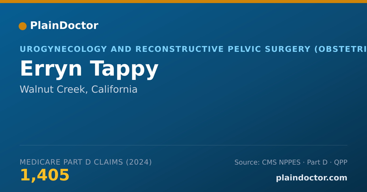 Shareable card for Erryn Tappy - Urogynecology and Reconstructive Pelvic Surgery (Obstetrics & Gynecology) Physician, Walnut Creek, CA