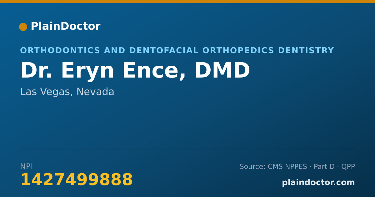 Shareable card for Eryn Ence, DMD - Orthodontics and Dentofacial Orthopedics Dentistry, Las Vegas, NV