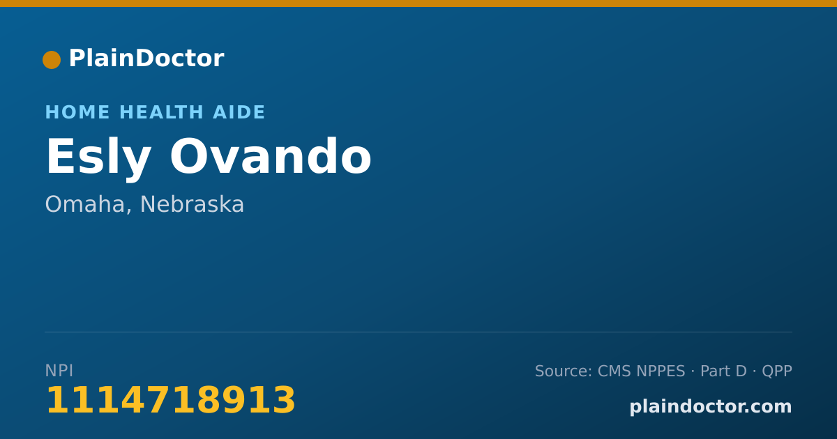 Shareable card for Esly Ovando - Home Health Aide, Omaha, NE