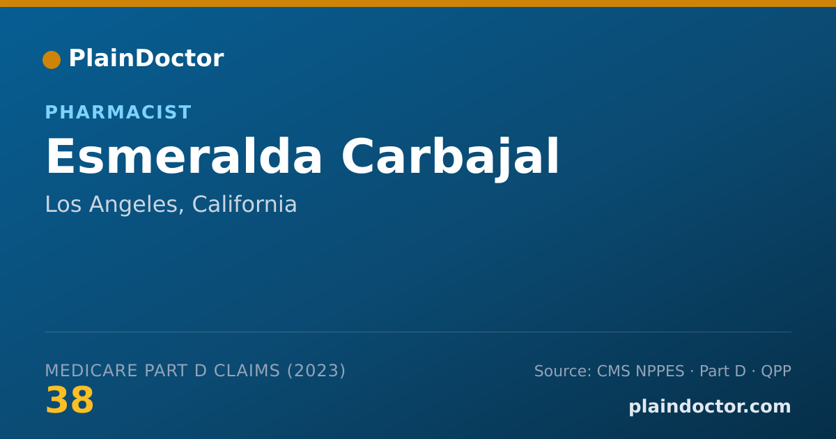 Shareable card for Esmeralda Carbajal - Pharmacist, Los Angeles, CA