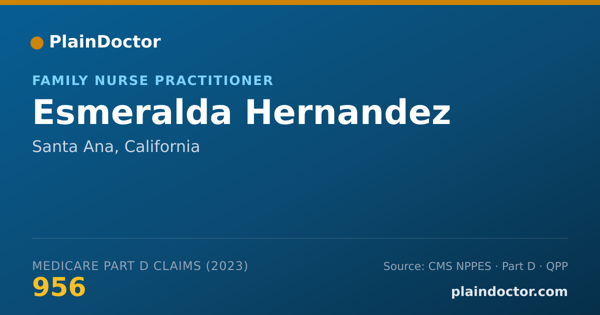 Shareable card for Esmeralda Hernandez - Family Nurse Practitioner, Santa Ana, CA