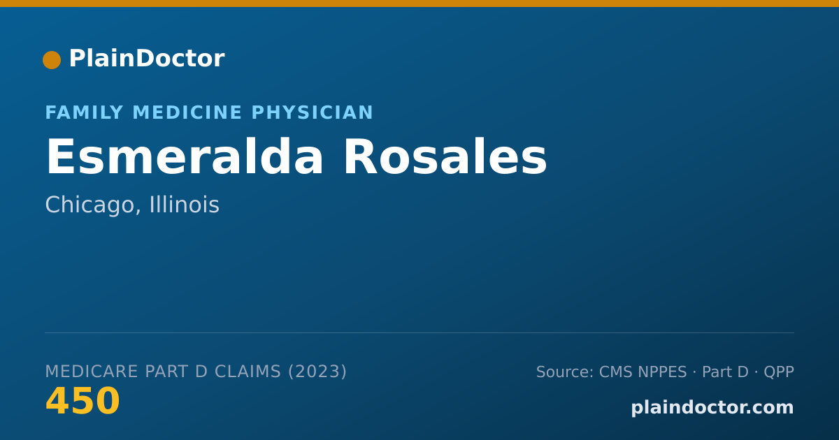 Shareable card for Esmeralda Rosales - Family Medicine Physician, Chicago, IL