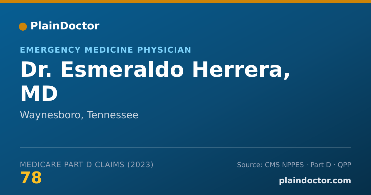 Shareable card for Esmeraldo Herrera, MD - Emergency Medicine Physician, Waynesboro, TN