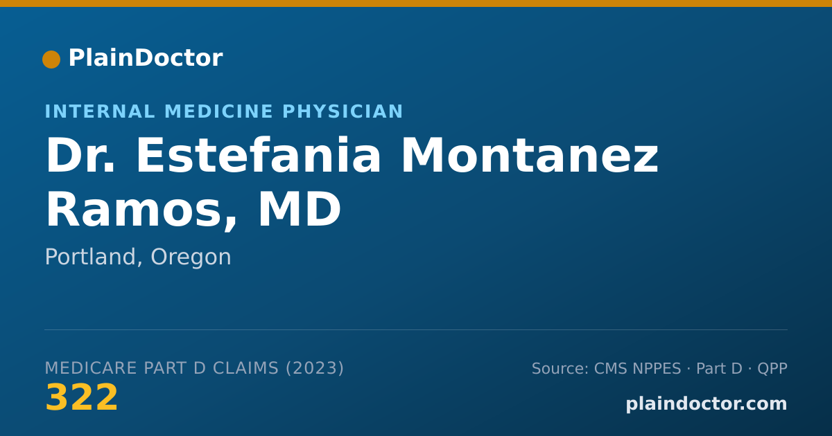 Shareable card for Estefania Montanez Ramos, MD - Internal Medicine Physician, Portland, OR