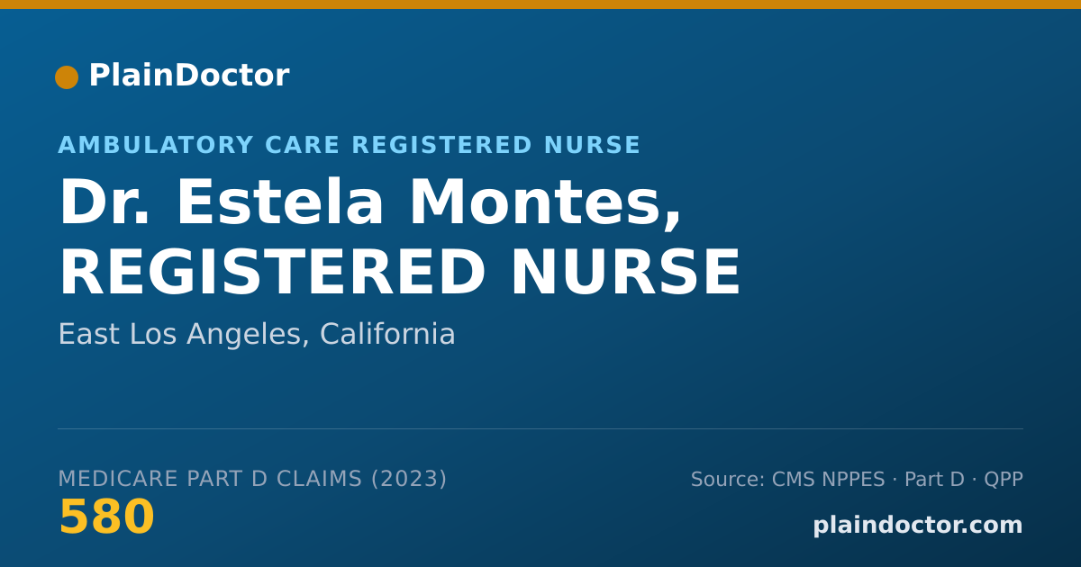Shareable card for Estela Montes, REGISTERED NURSE - Ambulatory Care Registered Nurse, East Los Angeles, CA