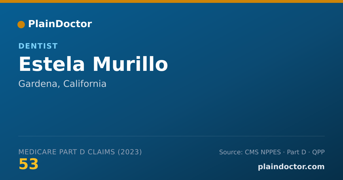 Shareable card for Estela Murillo - Dentist, Gardena, CA