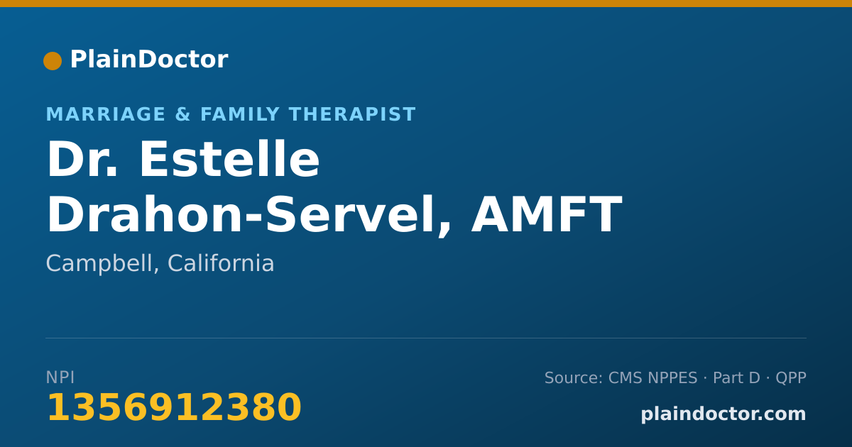 Shareable card for Estelle Drahon-Servel, AMFT - Marriage & Family Therapist, Campbell, CA