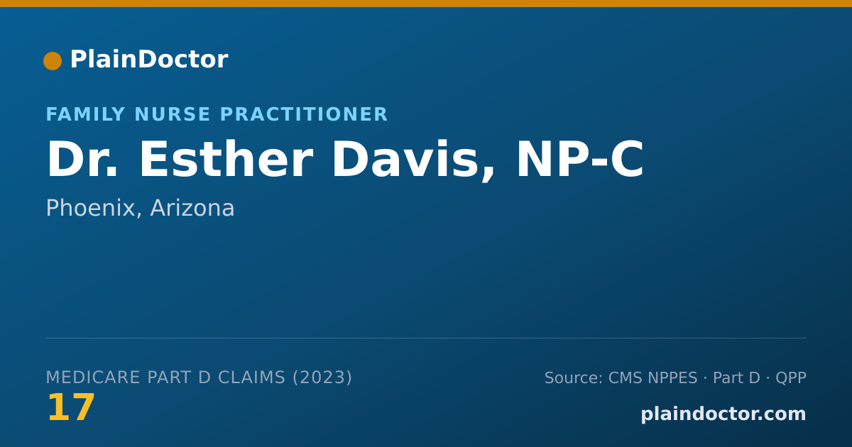 Shareable card for Esther Davis, NP-C - Family Nurse Practitioner, Phoenix, AZ