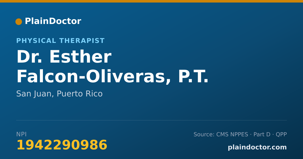 Shareable card for Esther Falcon-Oliveras, P.T. - Physical Therapist, San Juan, PR