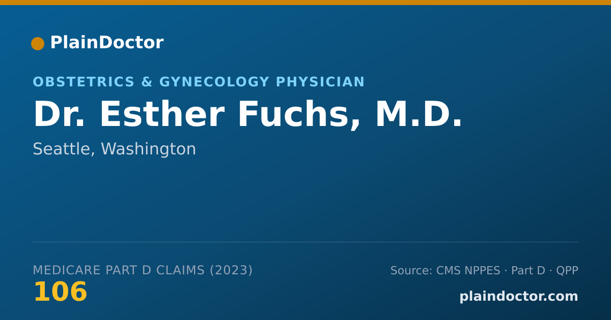 Shareable card for Esther Fuchs, M.D. - Obstetrics & Gynecology Physician, Seattle, WA