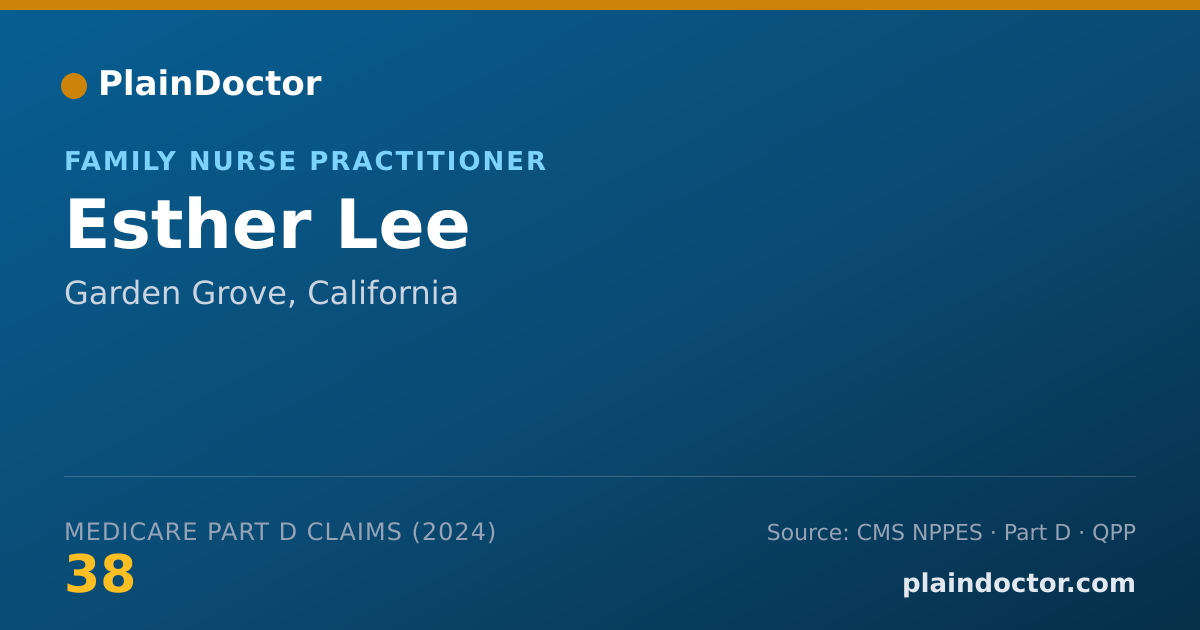 Shareable card for Esther Lee - Registered Nurse, Garden Grove, CA