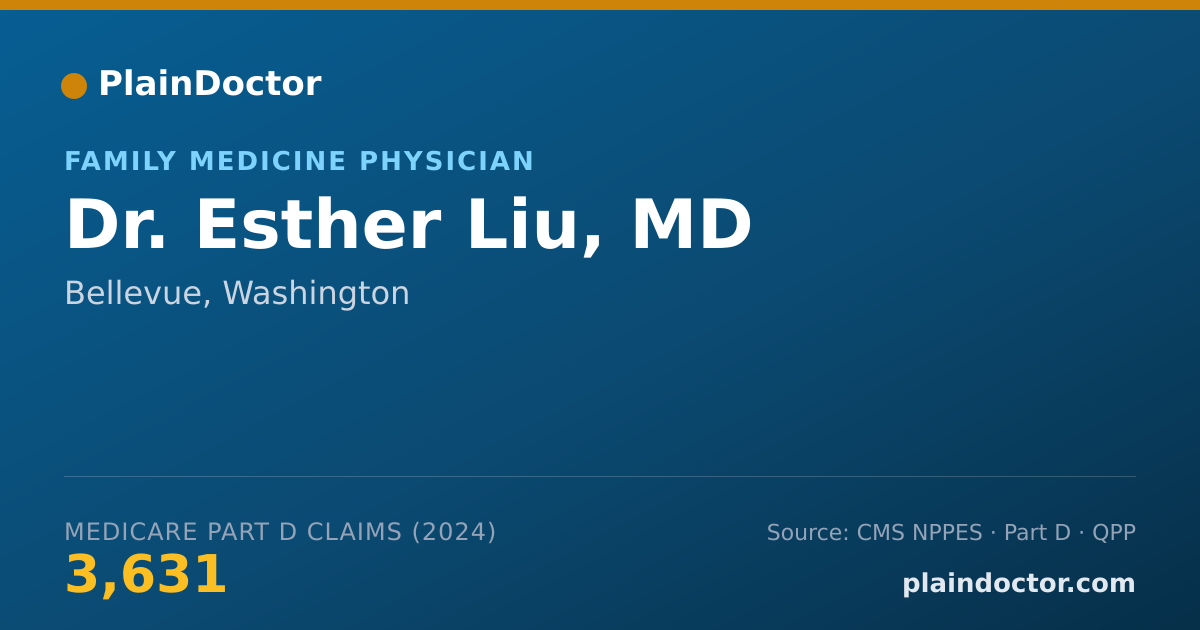 Shareable card for Esther Liu, MD - Family Medicine Physician, Bellevue, WA