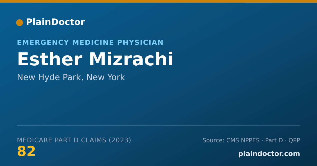Shareable card for Esther Mizrachi - Emergency Medicine Physician, New Hyde Park, NY