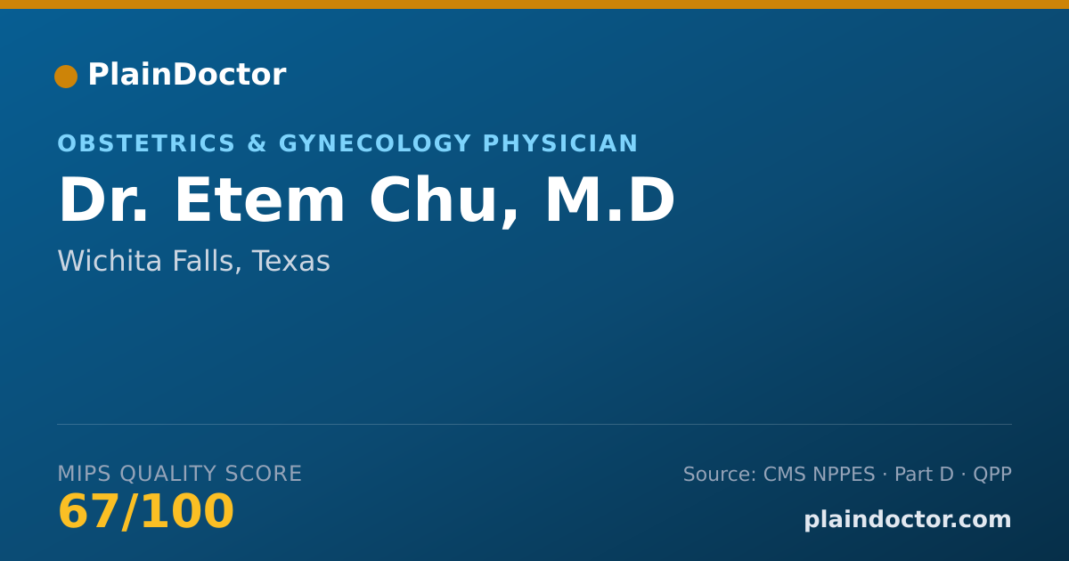 Shareable card for Etem Chu, M.D - Obstetrics & Gynecology Physician, Wichita Falls, TX