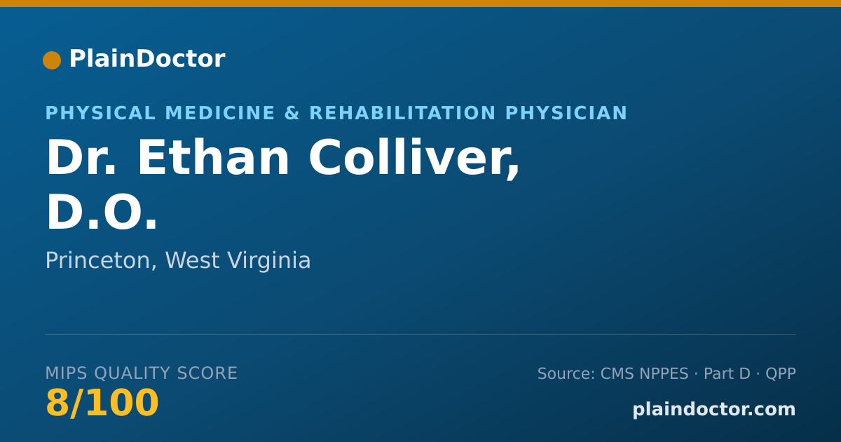 Shareable card for Ethan Colliver, D.O. - Physical Medicine & Rehabilitation Physician, Princeton, WV