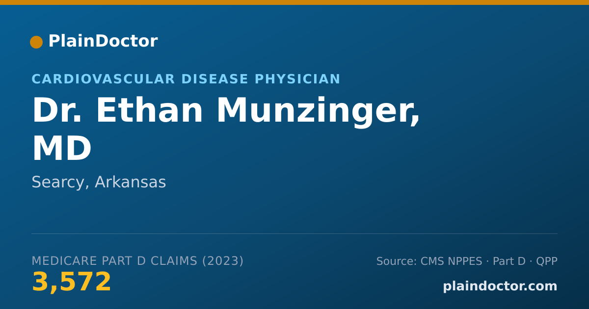 Shareable card for Ethan Munzinger, MD - Cardiovascular Disease Physician, Searcy, AR