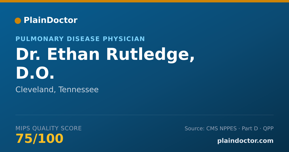 Shareable card for Ethan Rutledge, D.O. - Hospitalist Physician, Cleveland, TN